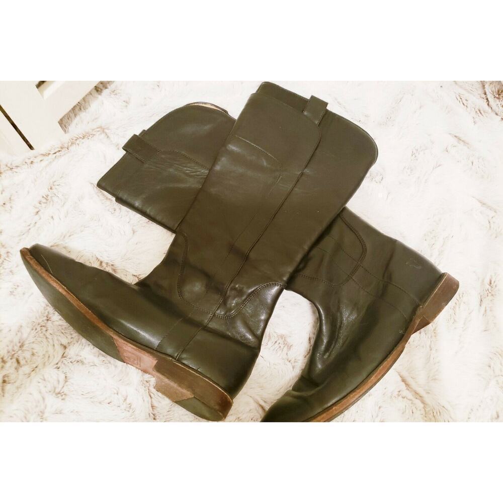 FRYE BLACK PAIGE TALL RIDING BOOT SIZE 8.5